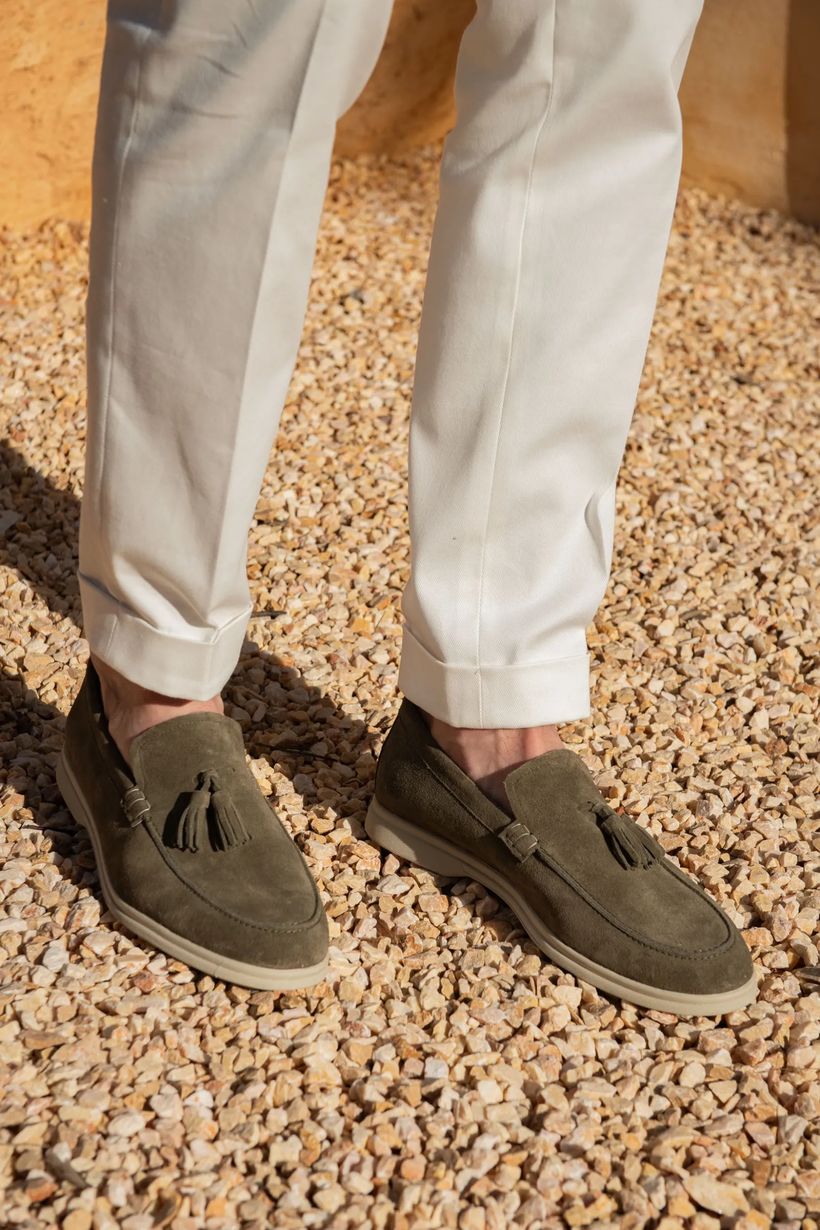 sage_suede_tassel_loafers_1.webp Sage suede tassel loafers - Made In Italy