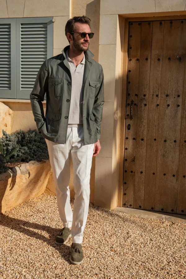 Sage suede tassel loafers - Made In Italy