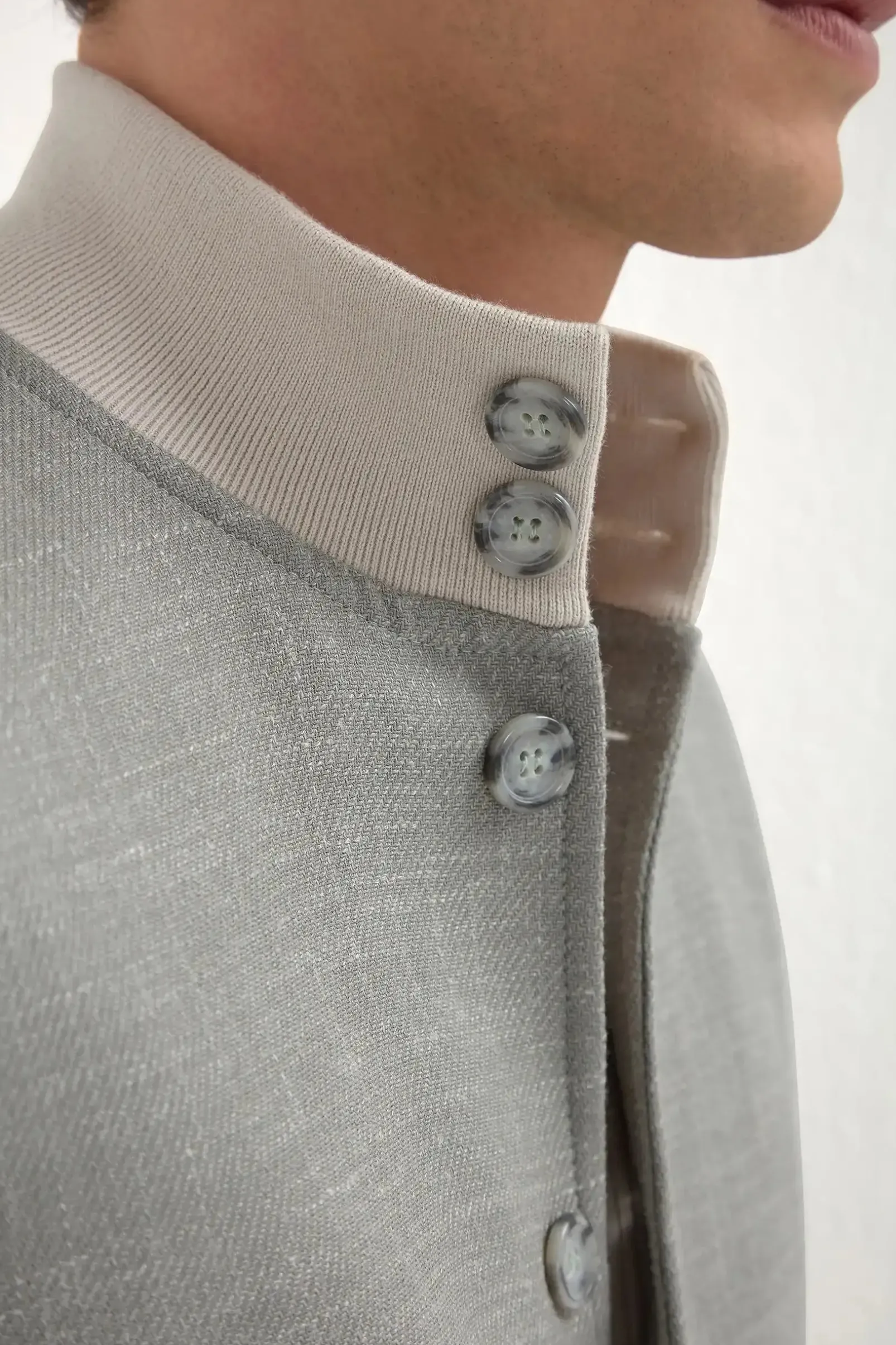 sage_wool_silk_and_linen__2.webp Sage wool silk and linen bomber - Made in Italy