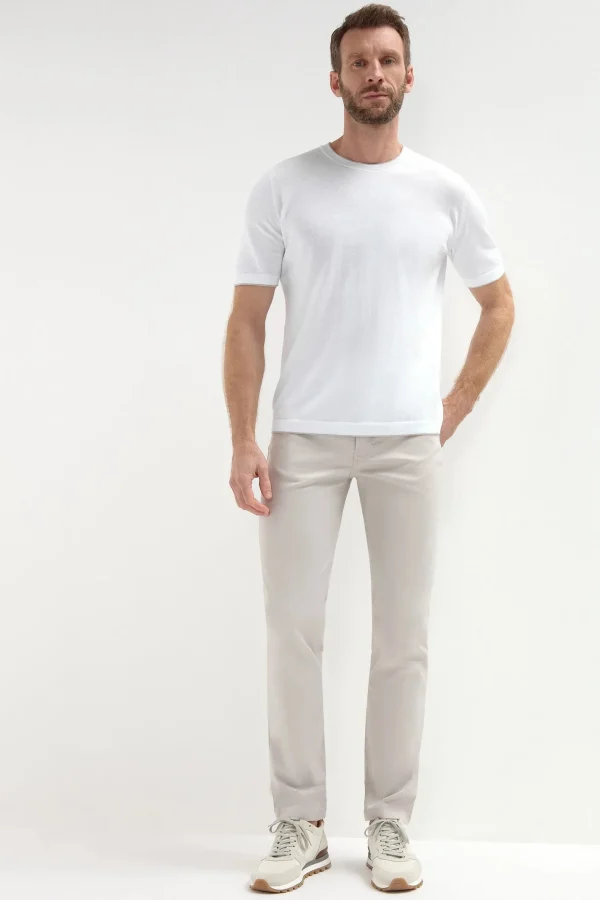 Sand 5 pocket trousers - Made in Italy