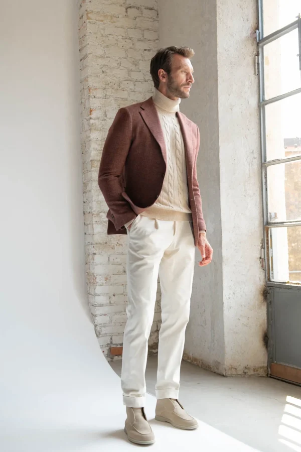 Sand turtleneck – Made in Italy