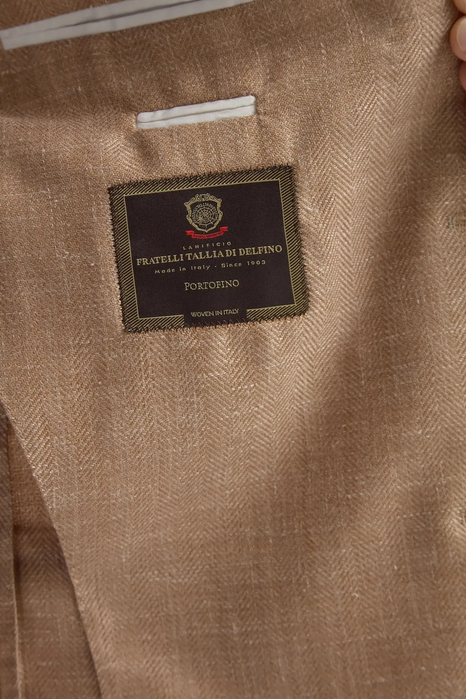 sandstone_herringbone_jac_2.webp Sandstone herringbone jacket - Made in Italy