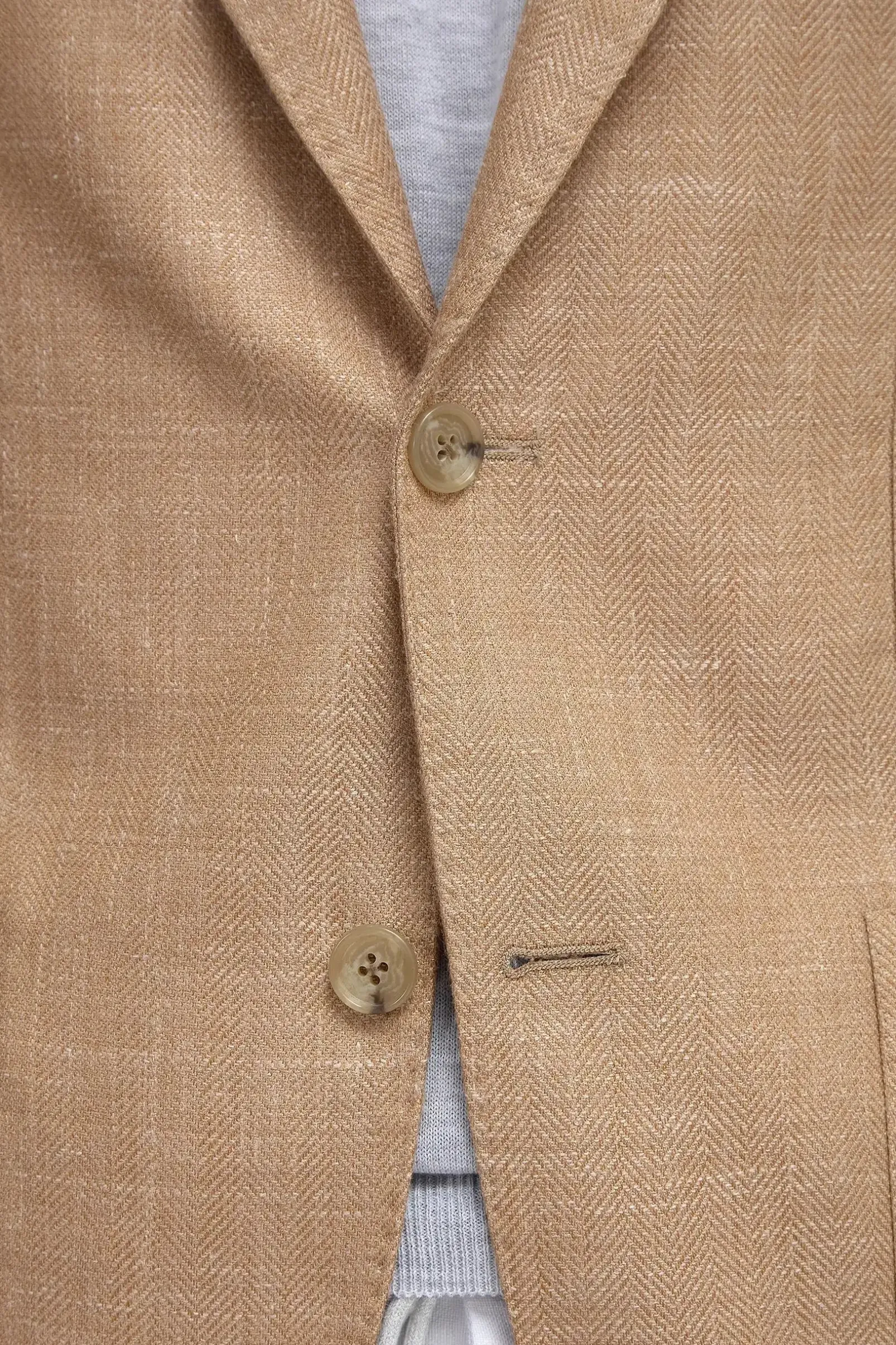 sandstone_herringbone_jac_3.webp Sandstone herringbone jacket - Made in Italy