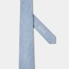 Sky blue linen and silk tie - Made in Italy