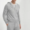 Sky grey cashmere blend hoodie - Made in Italy