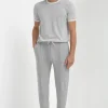 Sky grey cashmere blend jogger pants - Made in Italy