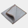 Sky grey micro fancy reversible pocket square - Made in Italy
