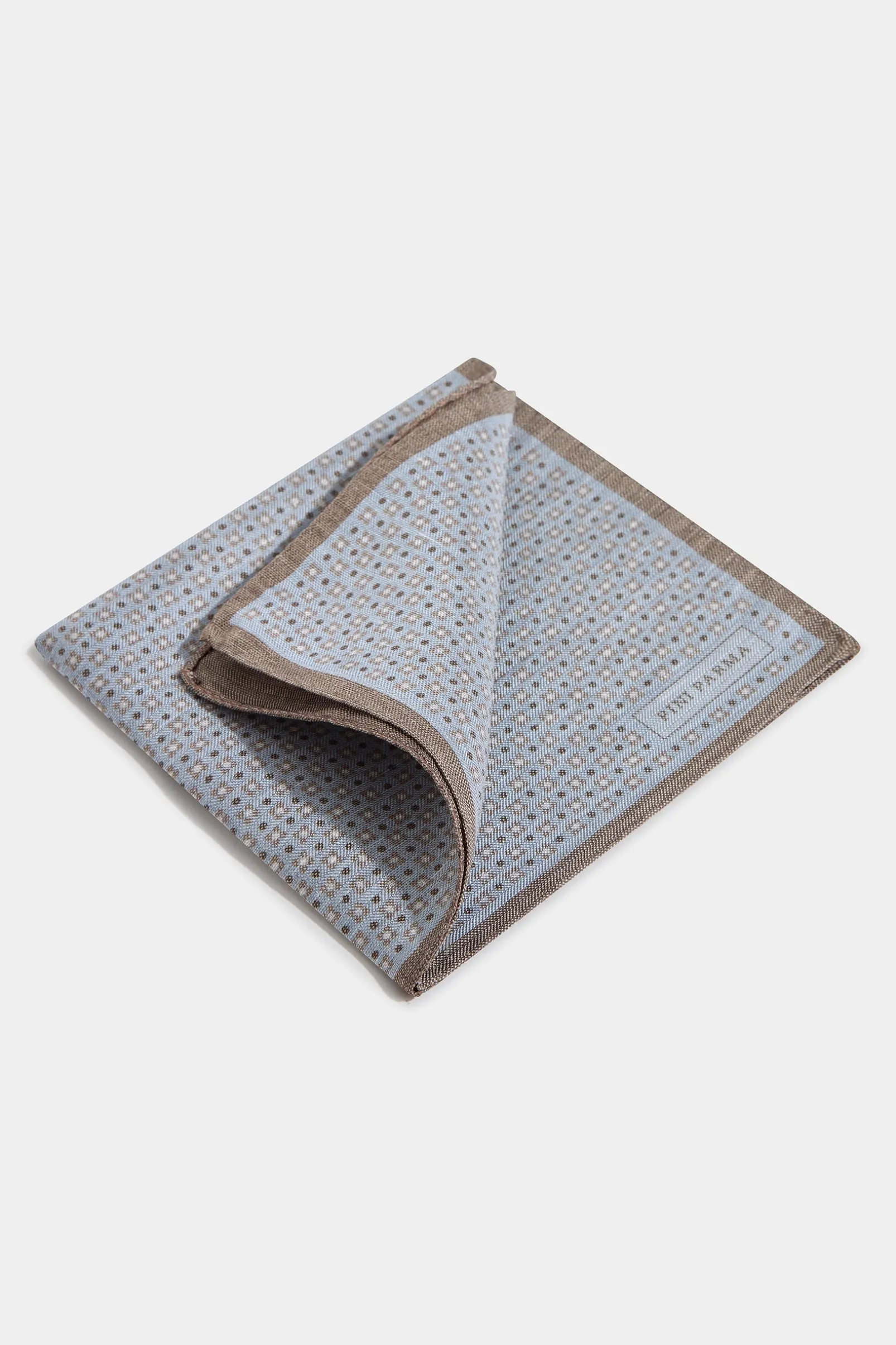sky_grey_micro_fancy_reve_0.webp Sky grey micro fancy reversible pocket square - Made in Italy