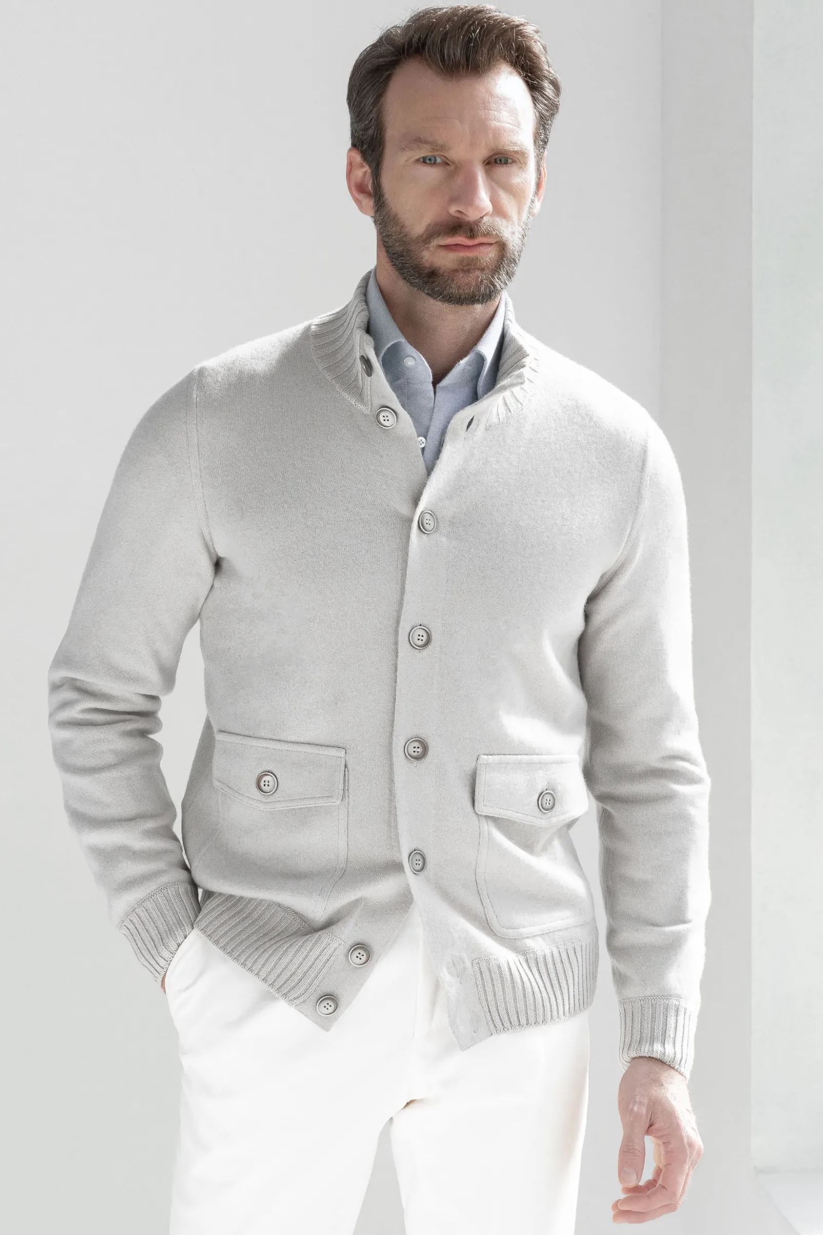 stone_cashmere_knitted_bo_0.webp Stone Cashmere Knitted Bomber – Made in Italy