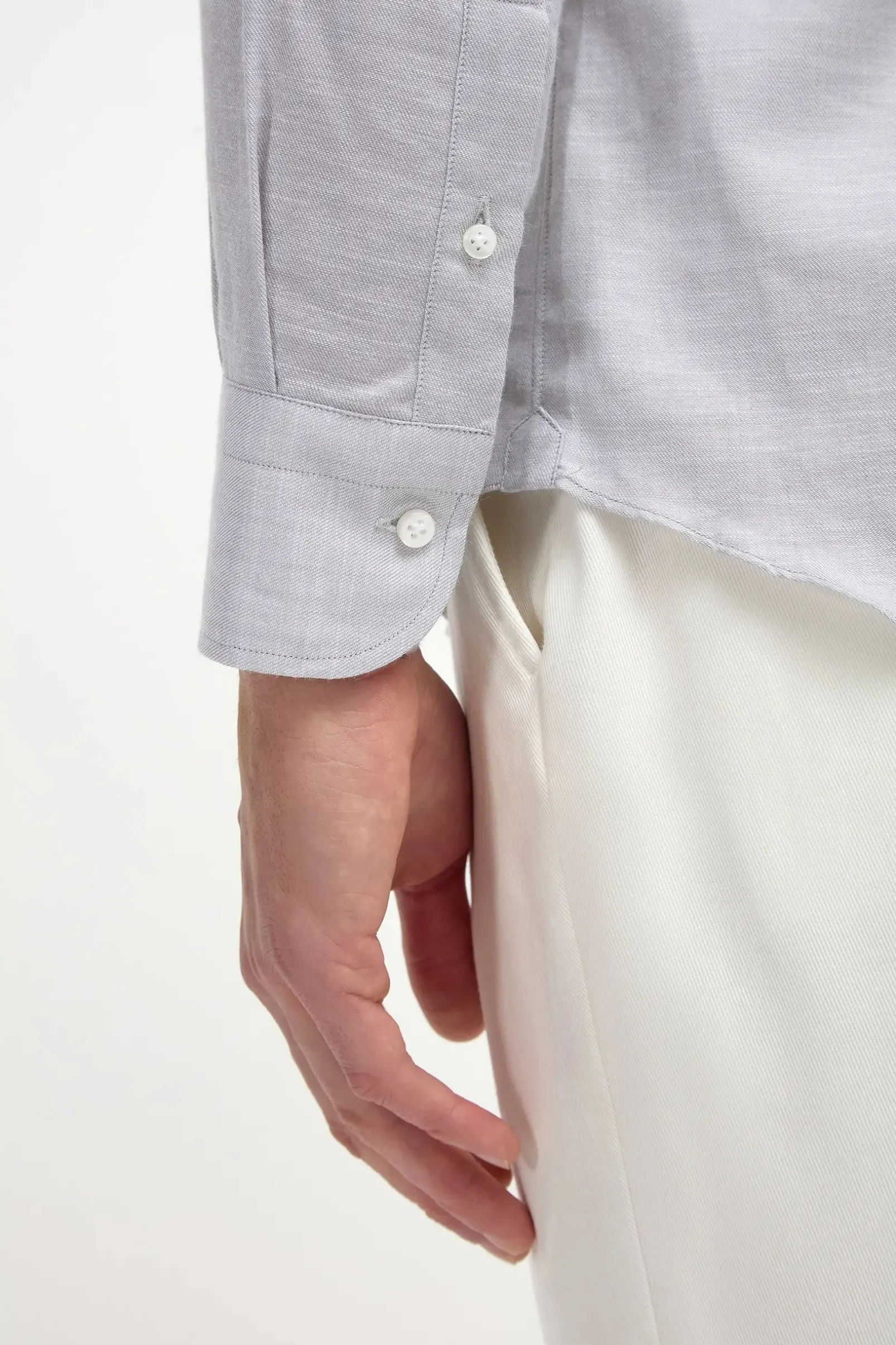 stone_chambray_button_dow_4.webp Stone chambray button down shirt - Made in Italy