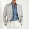 Stone linen jacket - Made in Italy