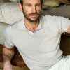 Stone thin ribs knit polo - Made in Italy
