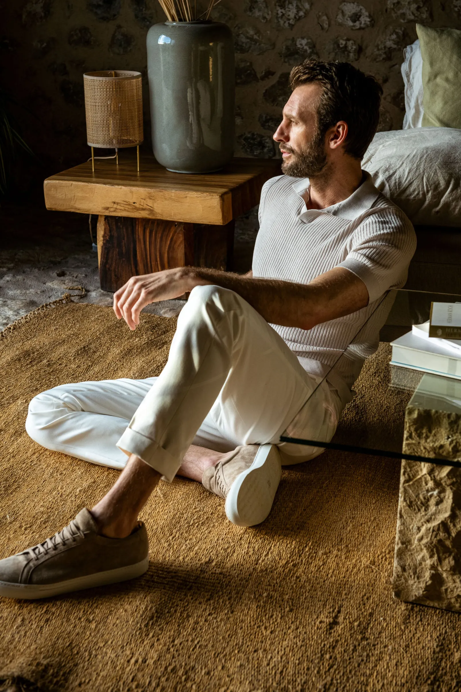 stone_thin_ribs_knit_polo_2.webp Stone thin ribs knit polo - Made in Italy