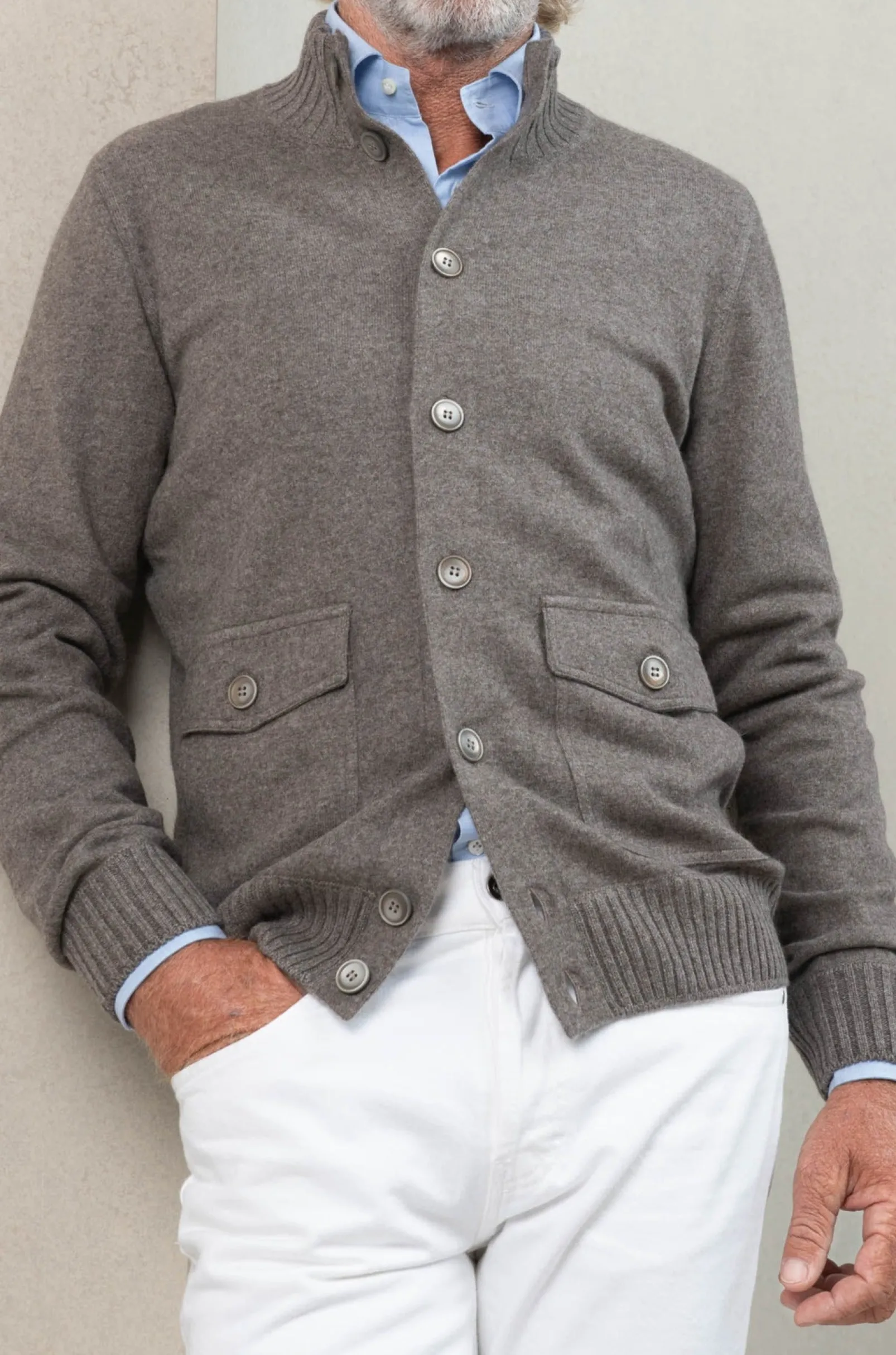 taupe_cashmere_knitted_bo_0.webp Taupe Cashmere Knitted Bomber – Made in Italy