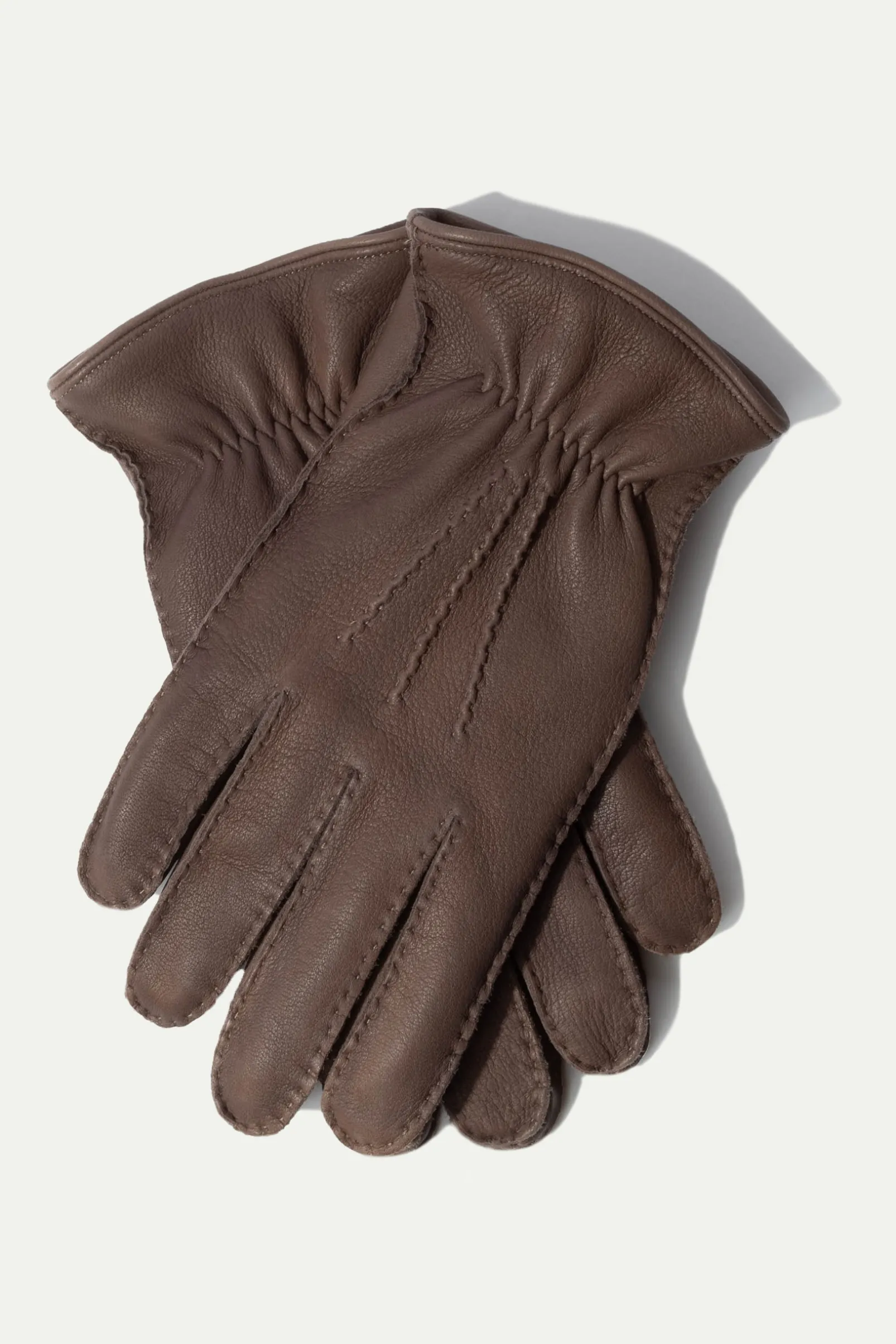 taupe_cashmere_lined_deer_0.webp Taupe Cashmere Lined Deerskin Leather Gloves - Made in Italy