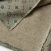 Taupe fancy reversible scarf - Made in Italy