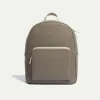 Taupe leather backpack - Made in Italy