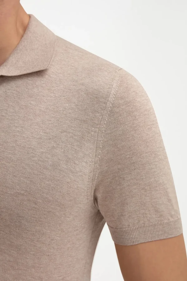 Taupe polo - Made in Italy