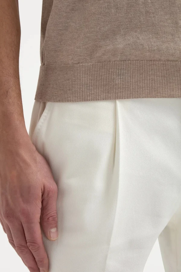 Taupe polo - Made in Italy