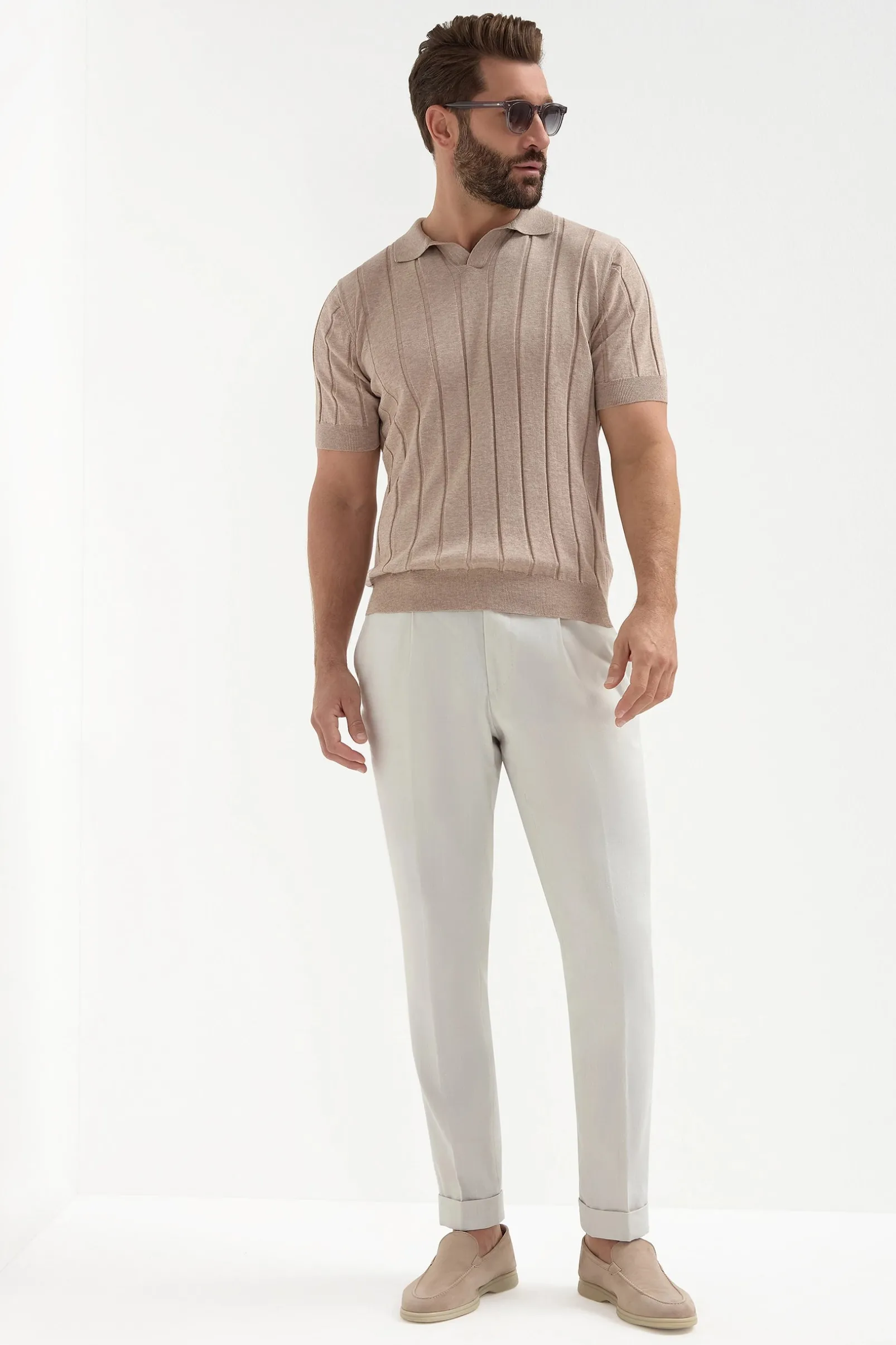 taupe_ribbed_polo__made_i_3.webp Taupe ribbed polo - Made in Italy
