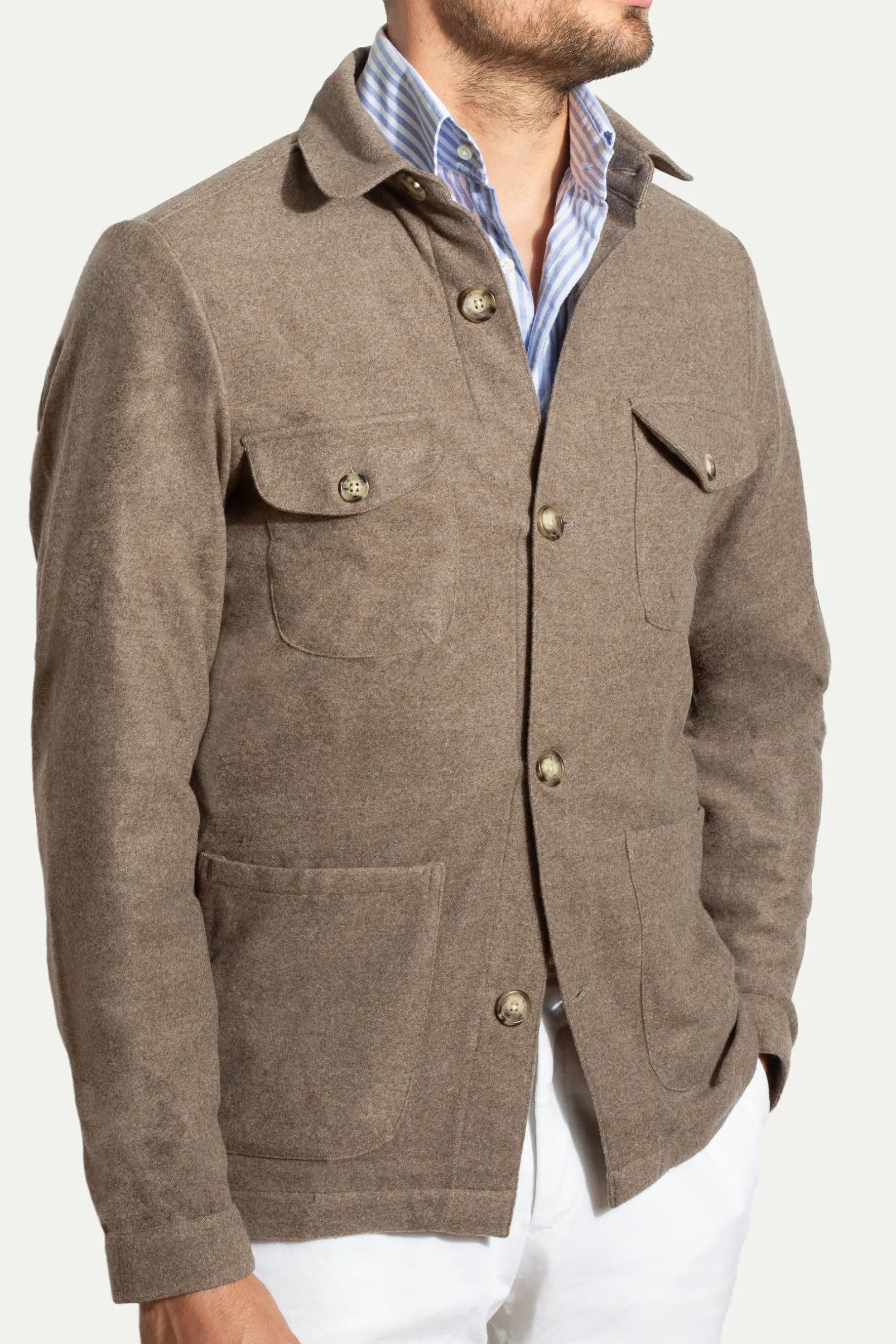 taupe_safari_jacket_flann_0.webp Taupe Safari Jacket flannel Super 180s – Made in Italy