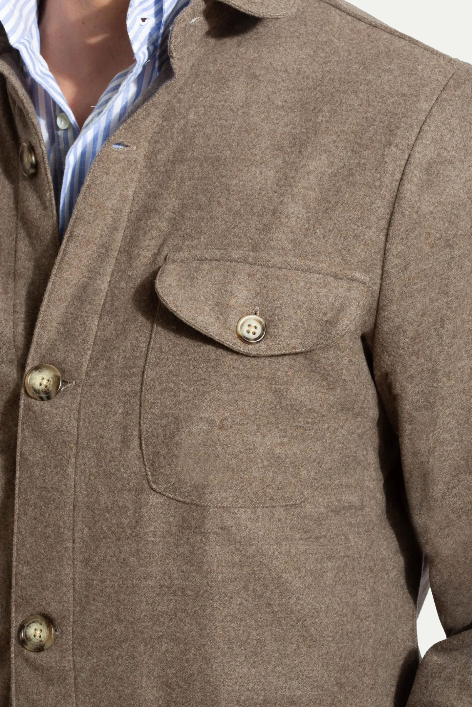 taupe_safari_jacket_flann_1.webp Taupe Safari Jacket flannel Super 180s – Made in Italy