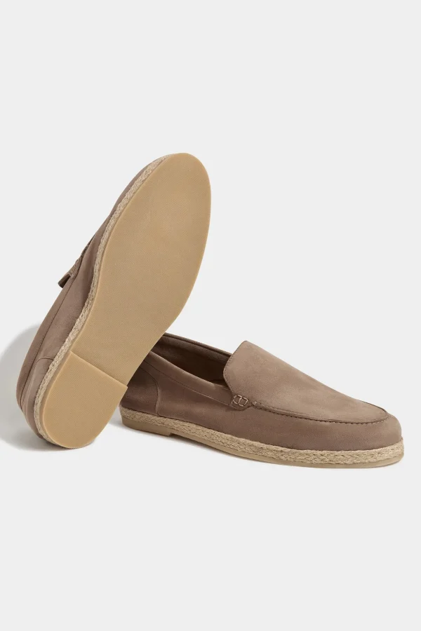 Taupe suede espadrilles - Made In Italy