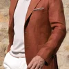 Terracotta Linen Jacket - Made in Italy