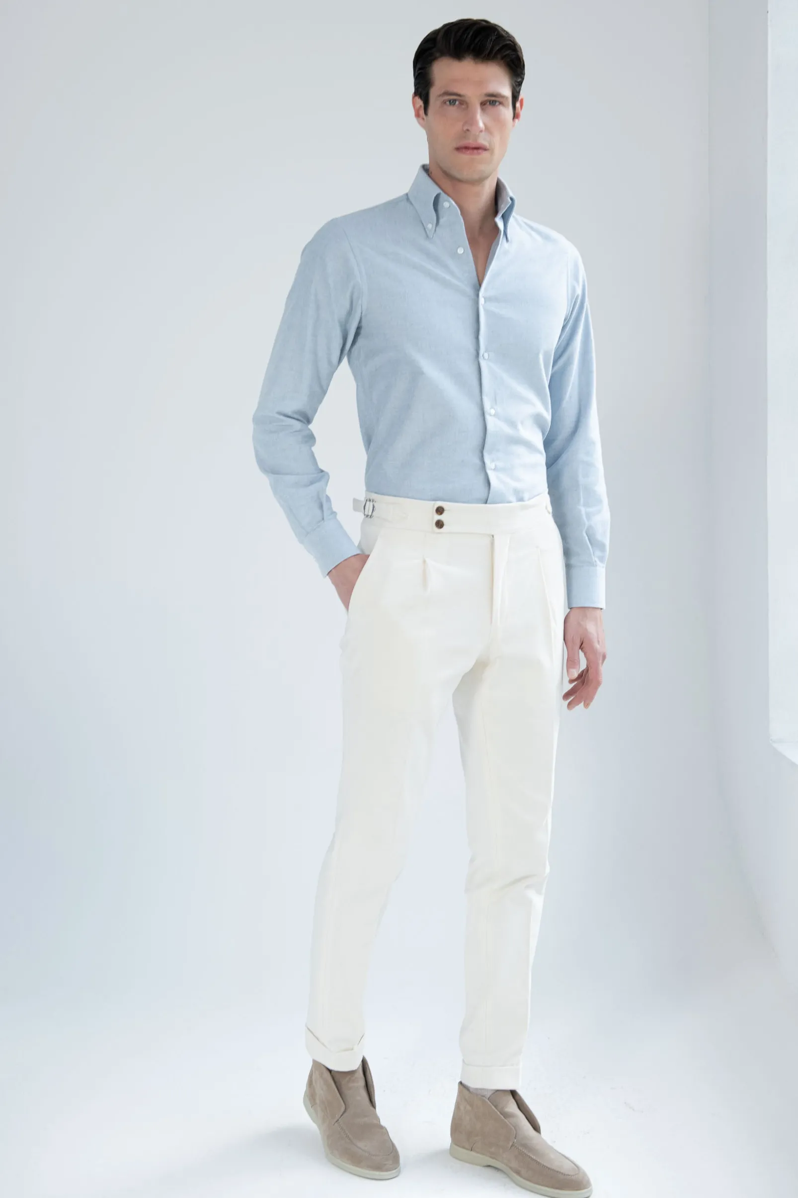 water_green_soft_oxford_b_3.webp Water green soft oxford button down shirt - Made In Italy