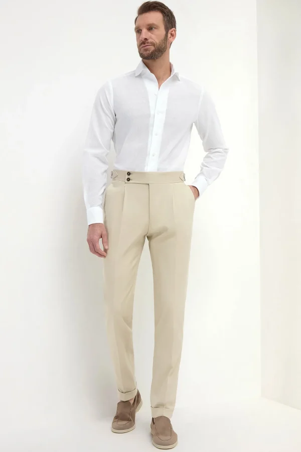 White basketweave shirt - Made in Italy