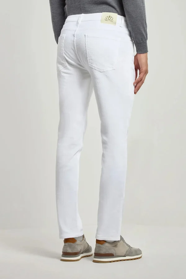 White corduroy 5 Pocket - Made in Italy