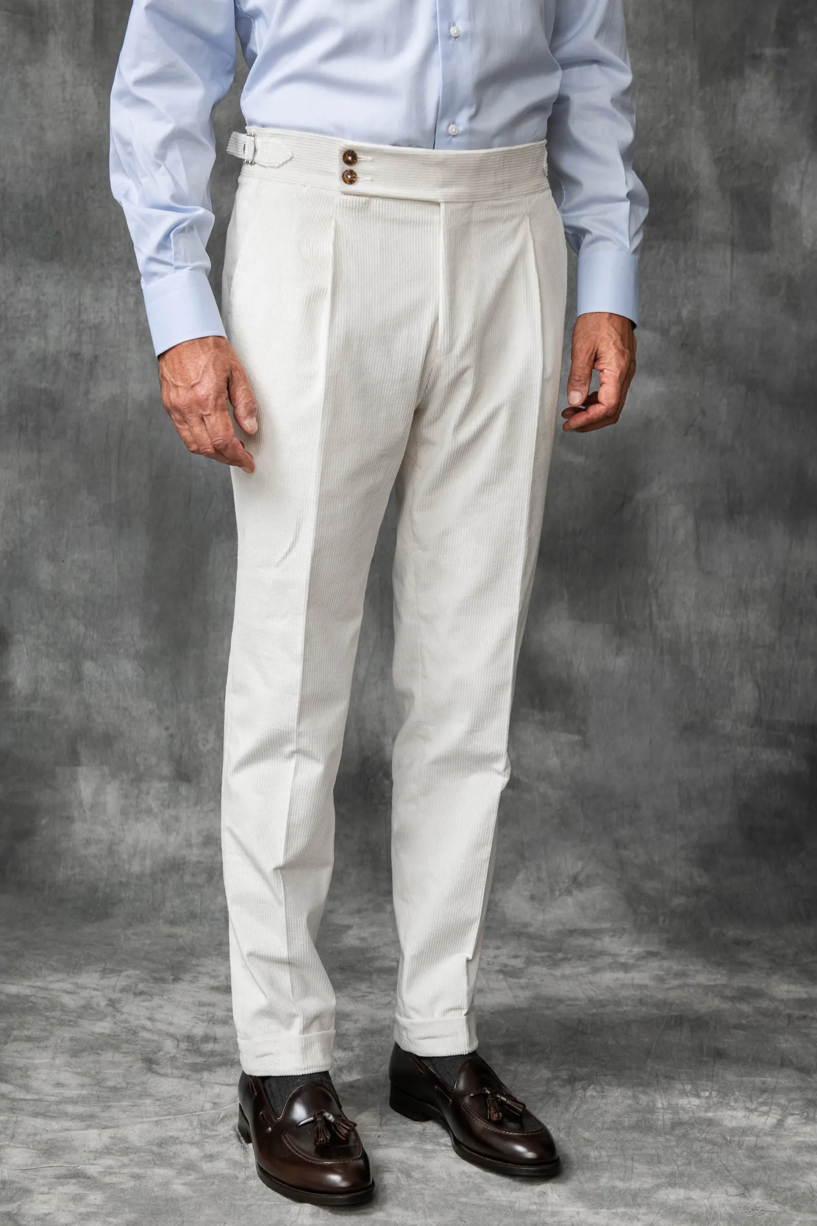 white_corduroy_trousers___0.webp White corduroy trousers "Soragna Capsule Collection" - Made in Italy