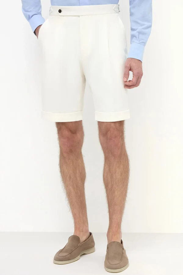White cotton shorts - Made in Italy