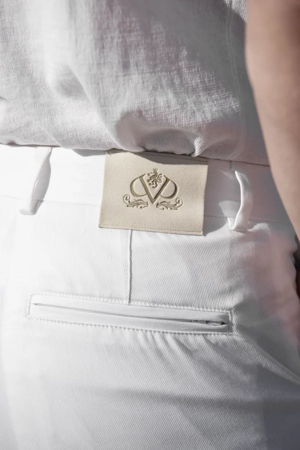 White cotton Sirmione trousers - Made in Italy