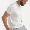 White cotton t-shirt with collar detail - Made in Italy