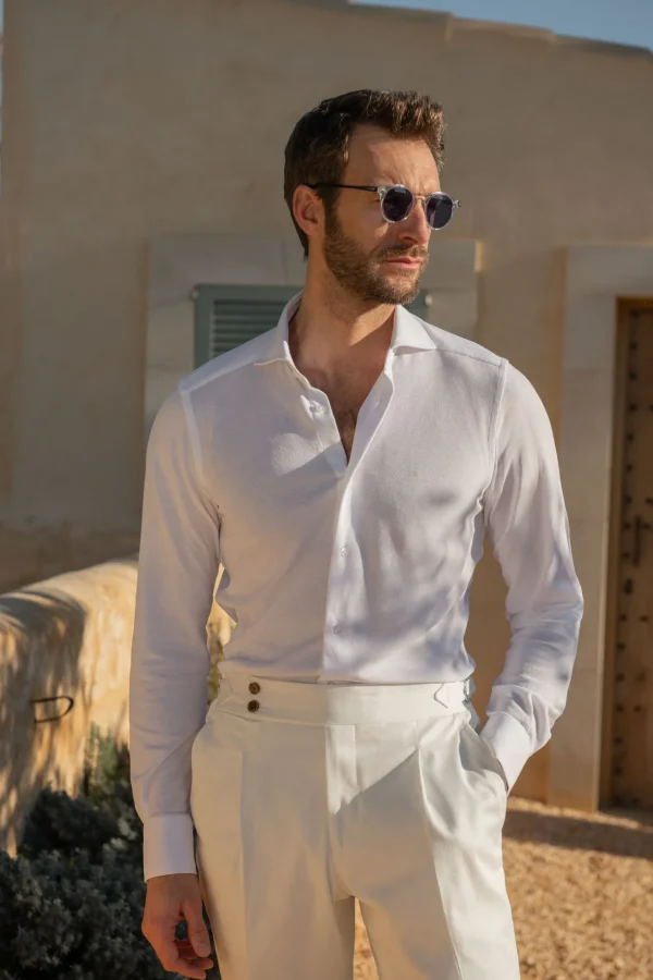 White jersey shirt - Made in Italy