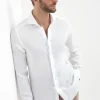 White linen shirt - Made in Italy