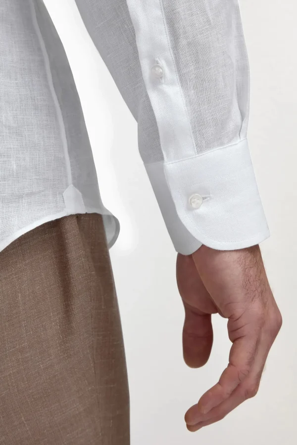 White linen shirt - Made in Italy