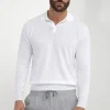 White long sleeve polo - Made in Italy