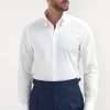 White seersucker button down shirt - Made In Italy