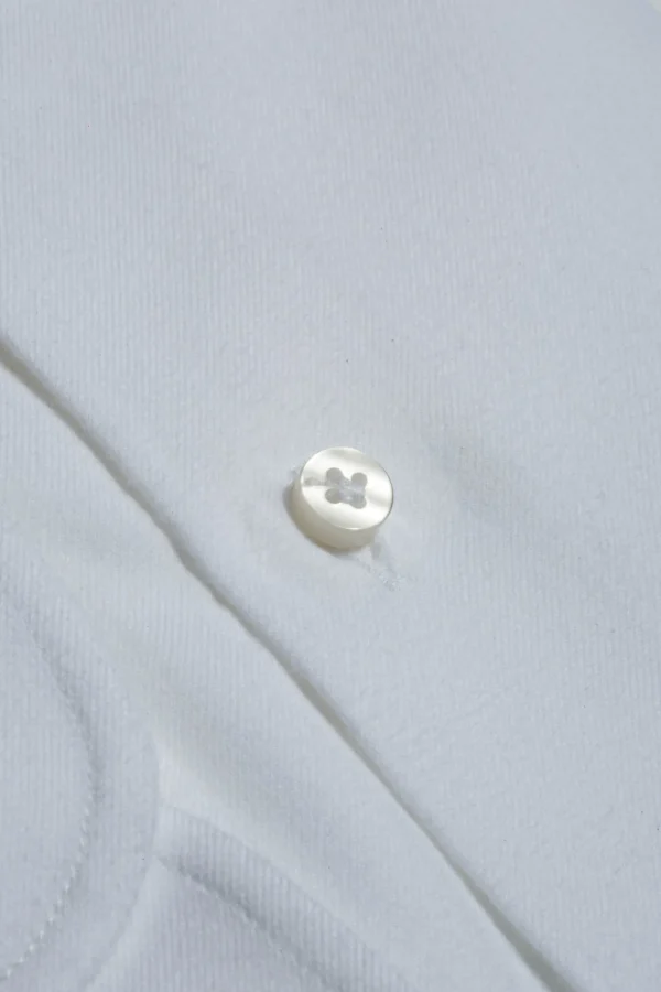 White soft touch button down shirt - Made In Italy