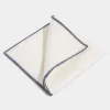 White/Grey linen pocket square - Made in Italy