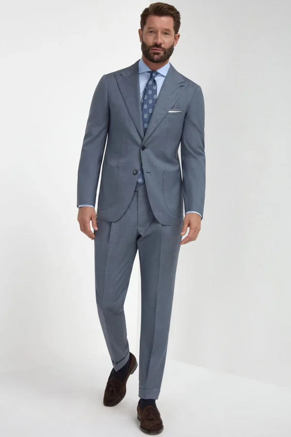 Dusty blue suit - Made in Italy